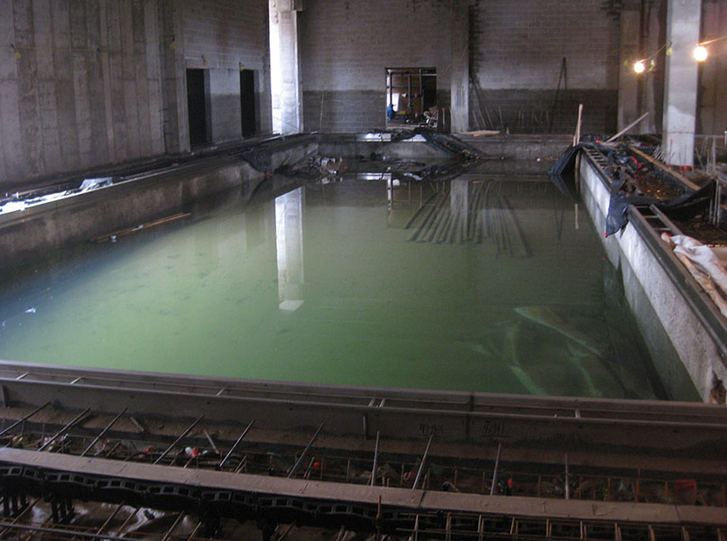 Super Storm Sandy filled the pool prematurely! Coney Island Commons, Brooklyn, New York